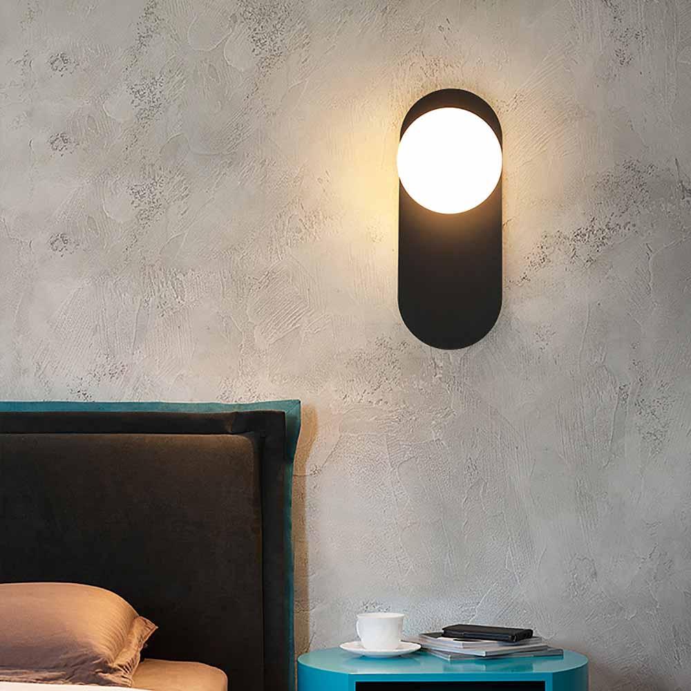 Metavaya Wall lamp Dia 12cm x H 30cm / Black Trent Wall Sconce 653733644326 B-202112180005-2 Shop Hallway Wall Sconce Online