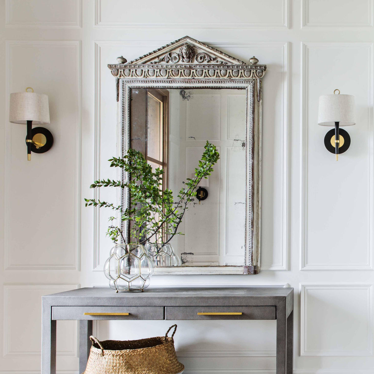 Metavaya Wall lamp Dia 25cm x H 43cm*2 / White Ventana sconce 653733640144 M-202112181649-4 Best Ventana Sconce for Sale Online