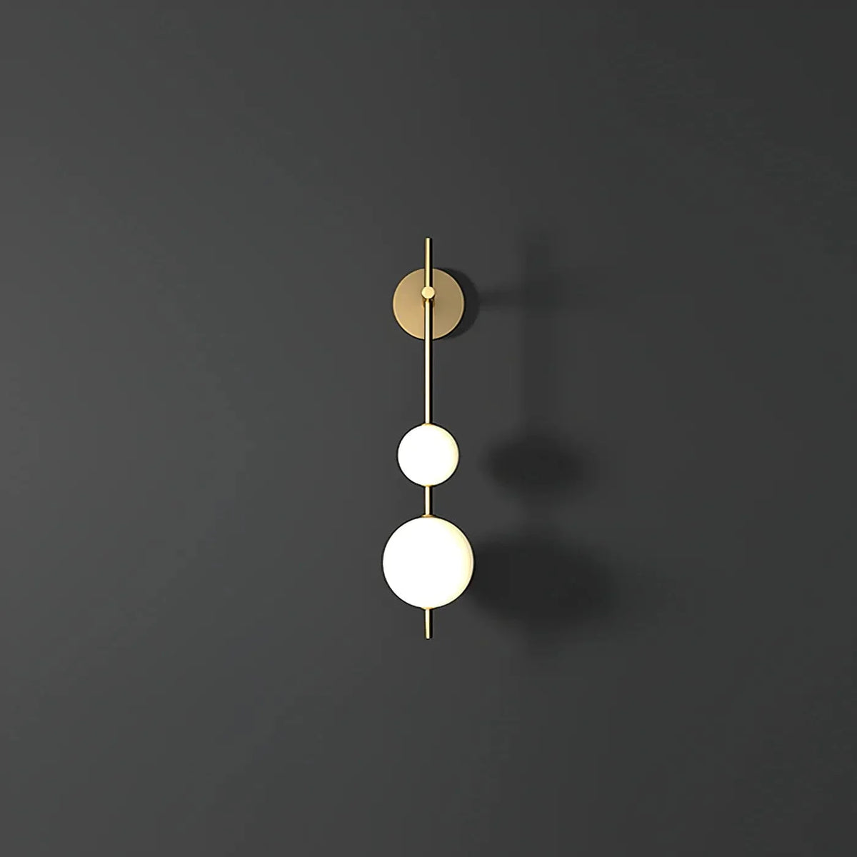 Metavaya Wall lamp Dia 15cm x H 65cm / Gold / Warm White Vertical Globe Sconce 122266101274 M2022092604-1