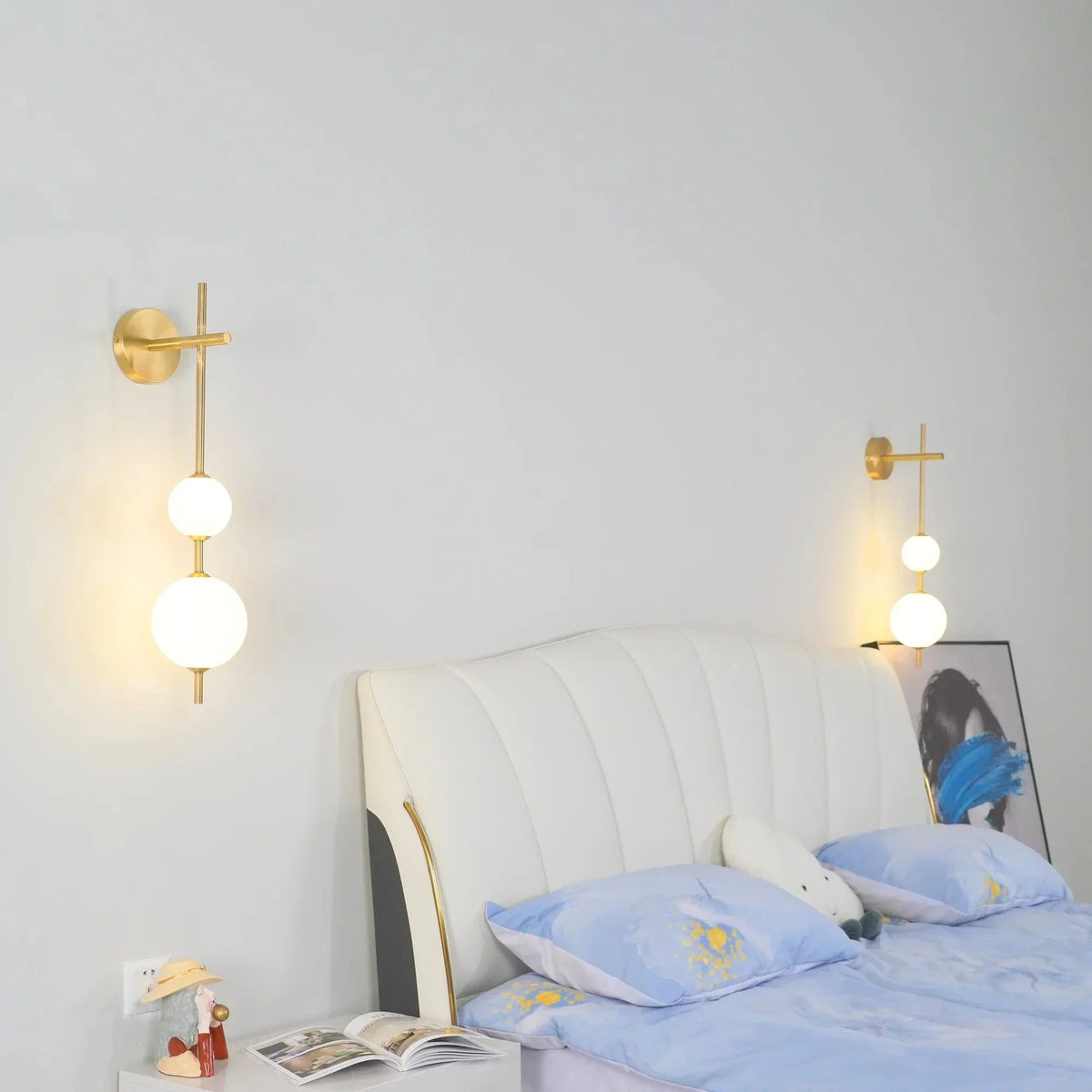 Metavaya Wall lamp Dia 15cm x H 65cm *2 / Gold / Warm White Vertical Globe Sconce 122266101311 M2022092604-5