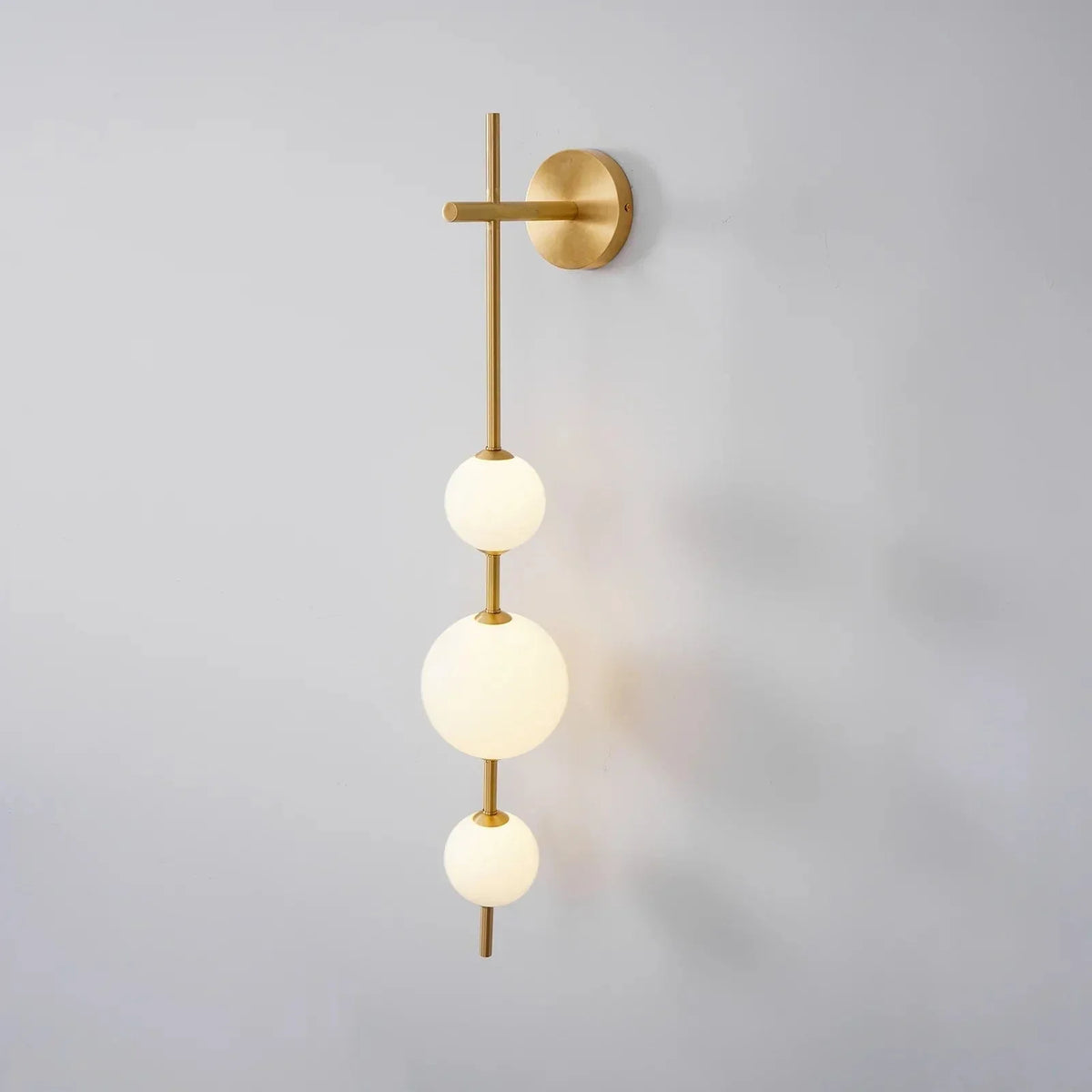 Metavaya Wall lamp Dia 15cm x H 85cm *2 / Gold / Warm White Vertical Globe Sconce 122266101335 M2022092604-7