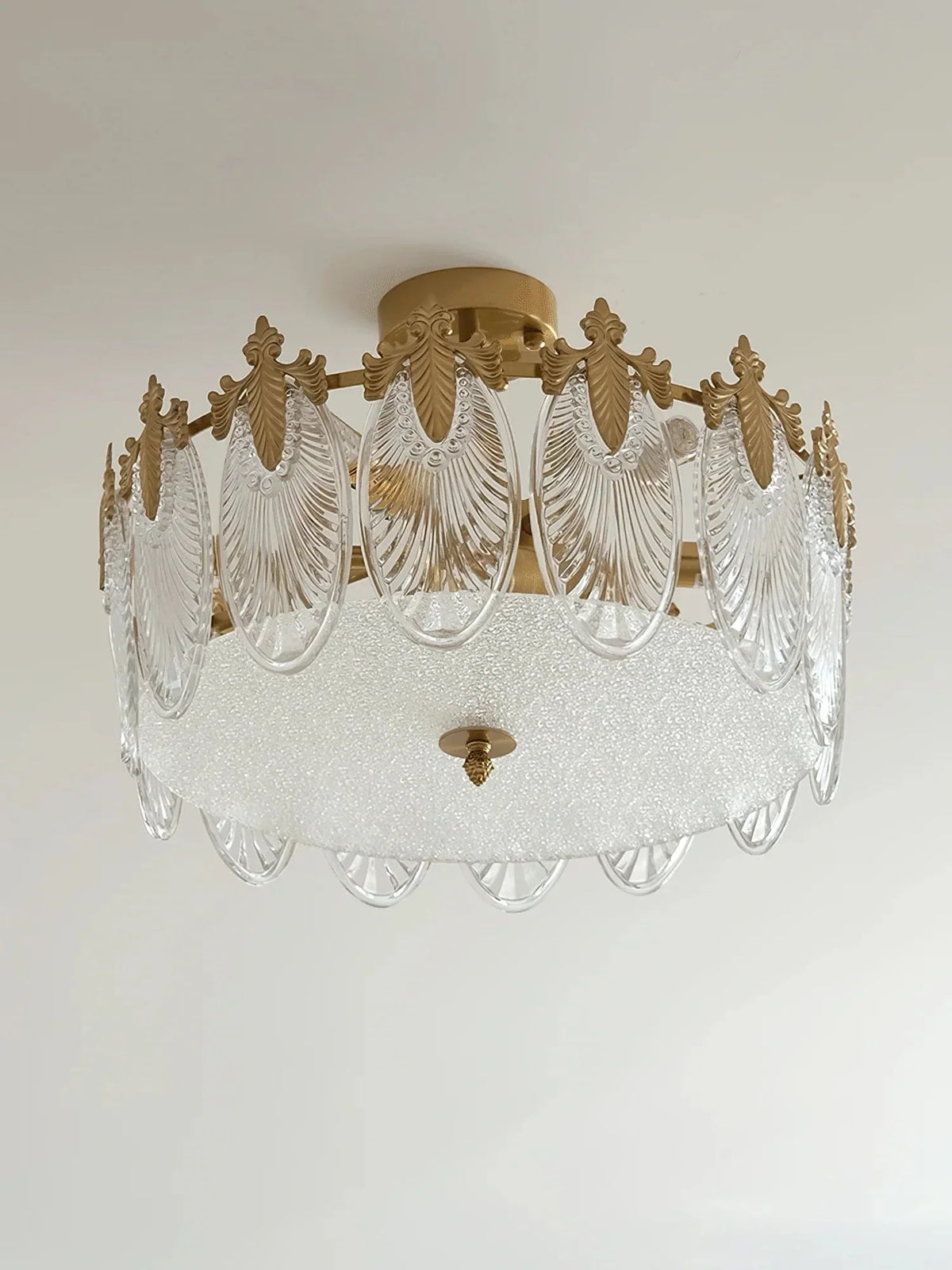 Metavaya Chandelier Vintage Crystal Leaf Chandelier