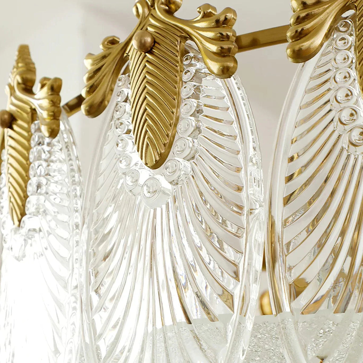 Metavaya Chandelier Vintage Crystal Leaf Chandelier