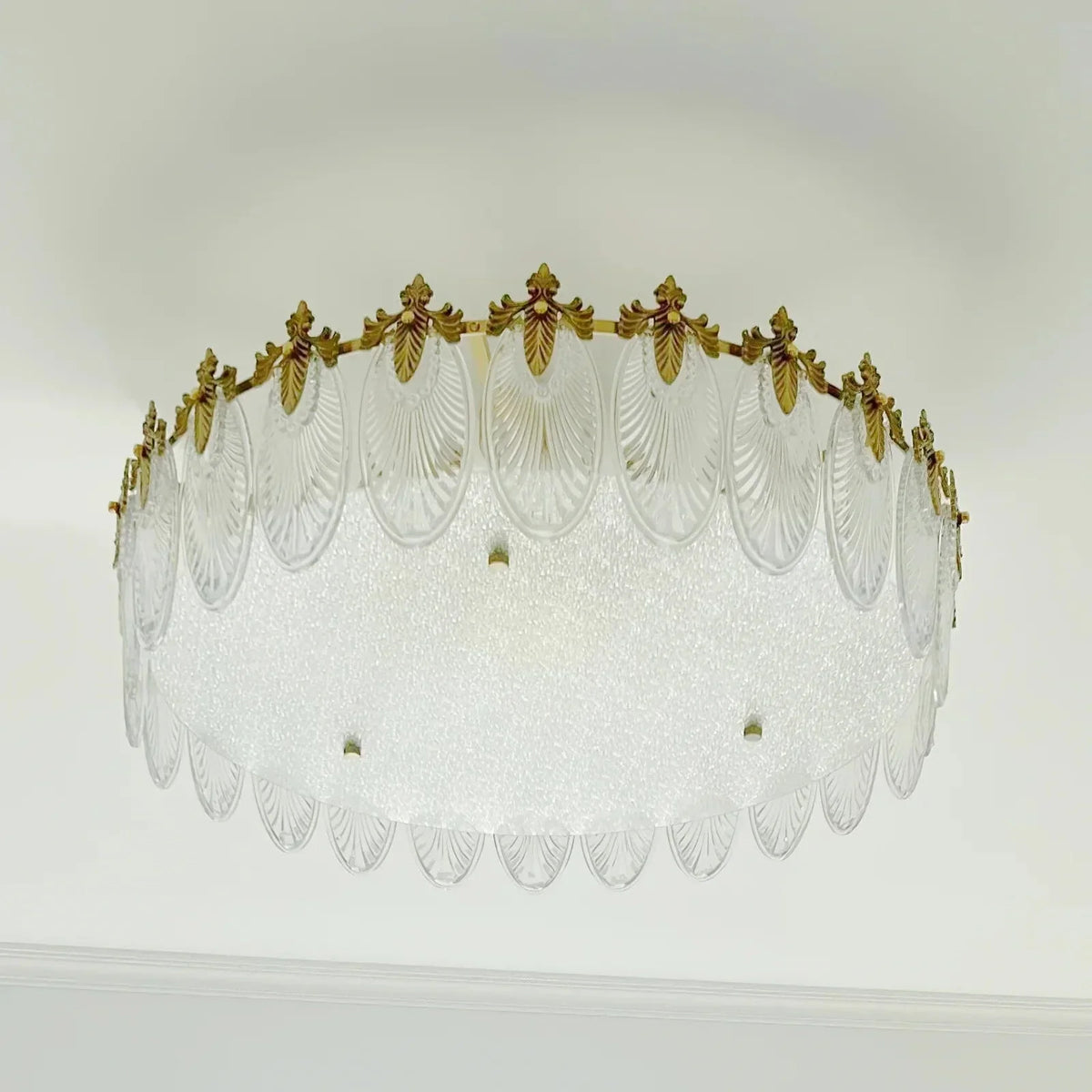 Metavaya Chandelier Vintage Crystal Leaf Chandelier