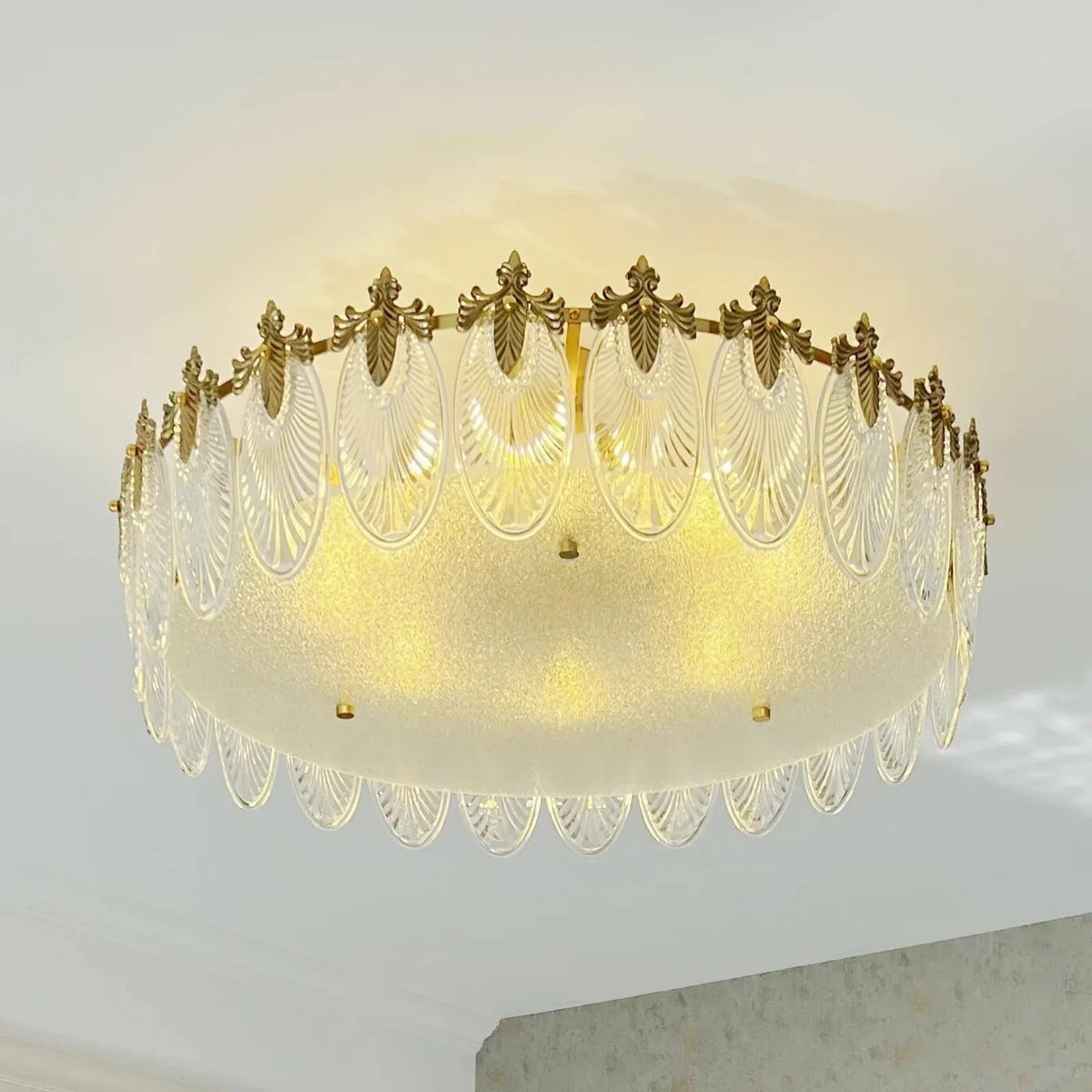 Metavaya Chandelier Vintage Crystal Leaf Chandelier