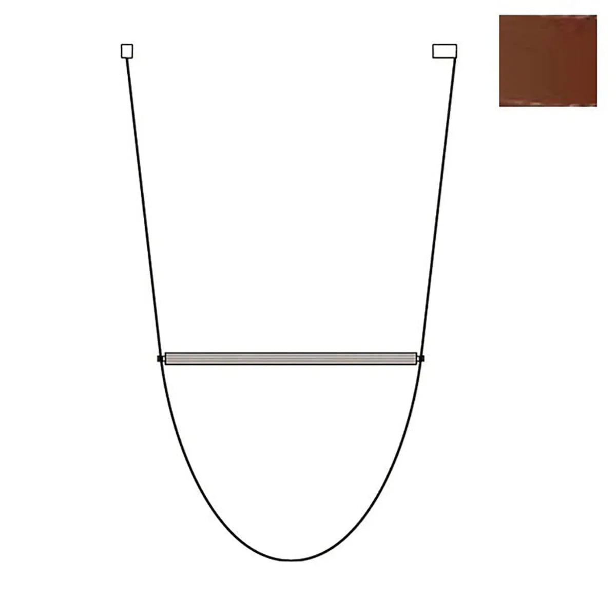 Metavaya Pendant lamp Dia 40cm x H 120cm / ∅ 15.7″ x H 47.2″ / Light Brown / Warm White Wireline Pendant Light 336019218472 M202302243-3