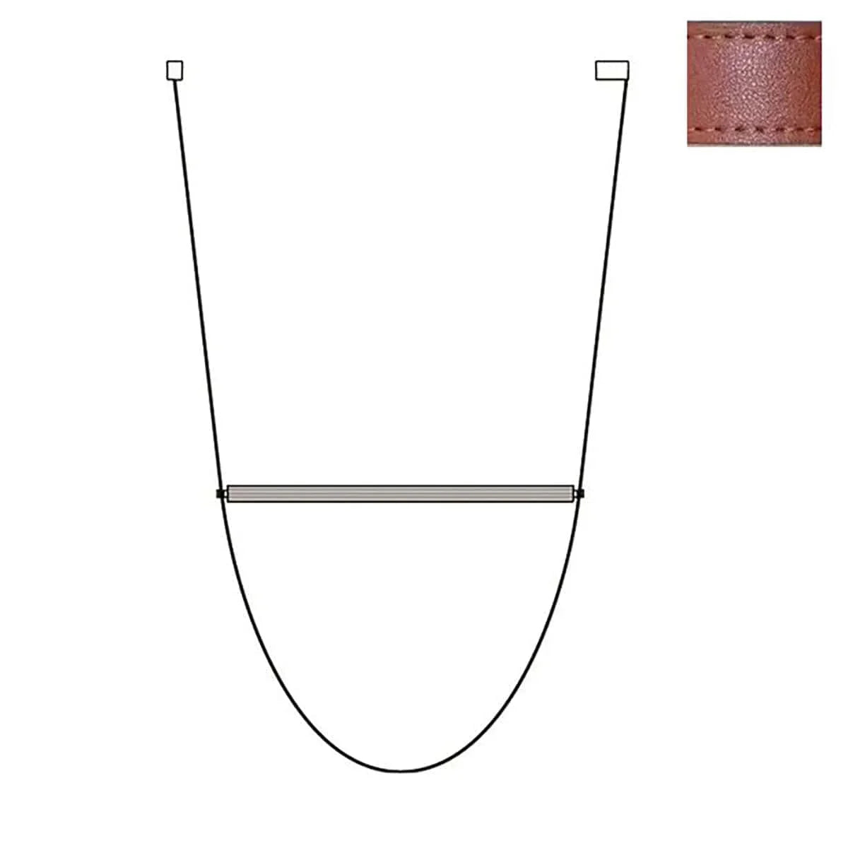 Metavaya Pendant lamp Dia 40cm x H 120cm / ∅ 15.7″ x H 47.2″ / Red brown / Warm White Wireline Pendant Light 336019218458 M202302243-1