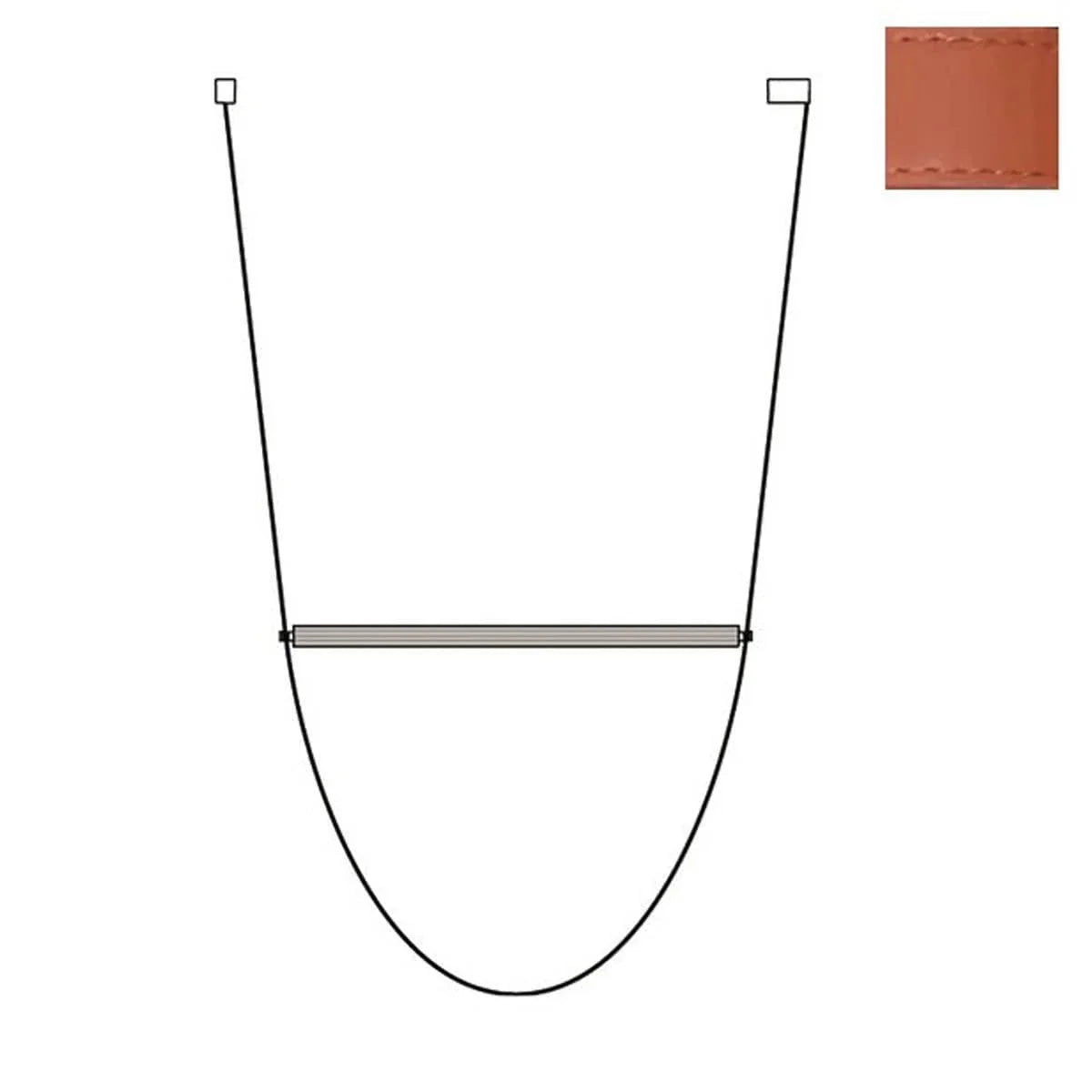 Metavaya Pendant lamp Dia 40cm x H 120cm / ∅ 15.7″ x H 47.2″ / Orange / Warm White Wireline Pendant Light 336019218496 M202302243-5