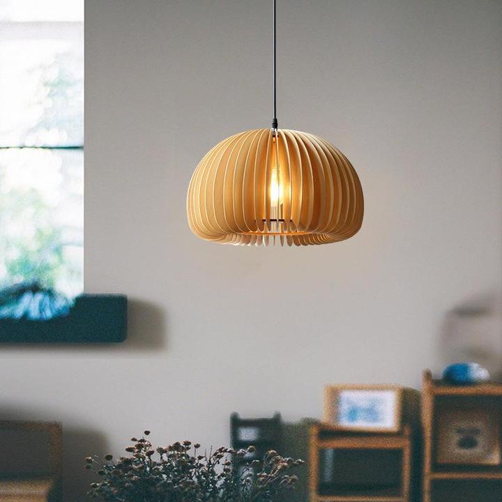 Metavaya Pendant lamp Wood Pumpkin Pendant Light