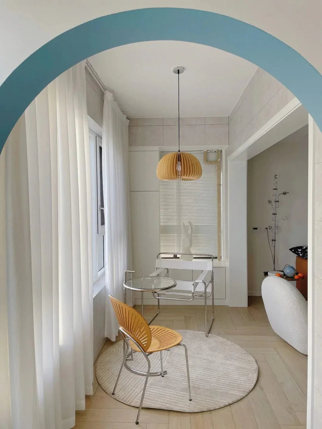 Metavaya Pendant lamp Wood Pumpkin Pendant Light