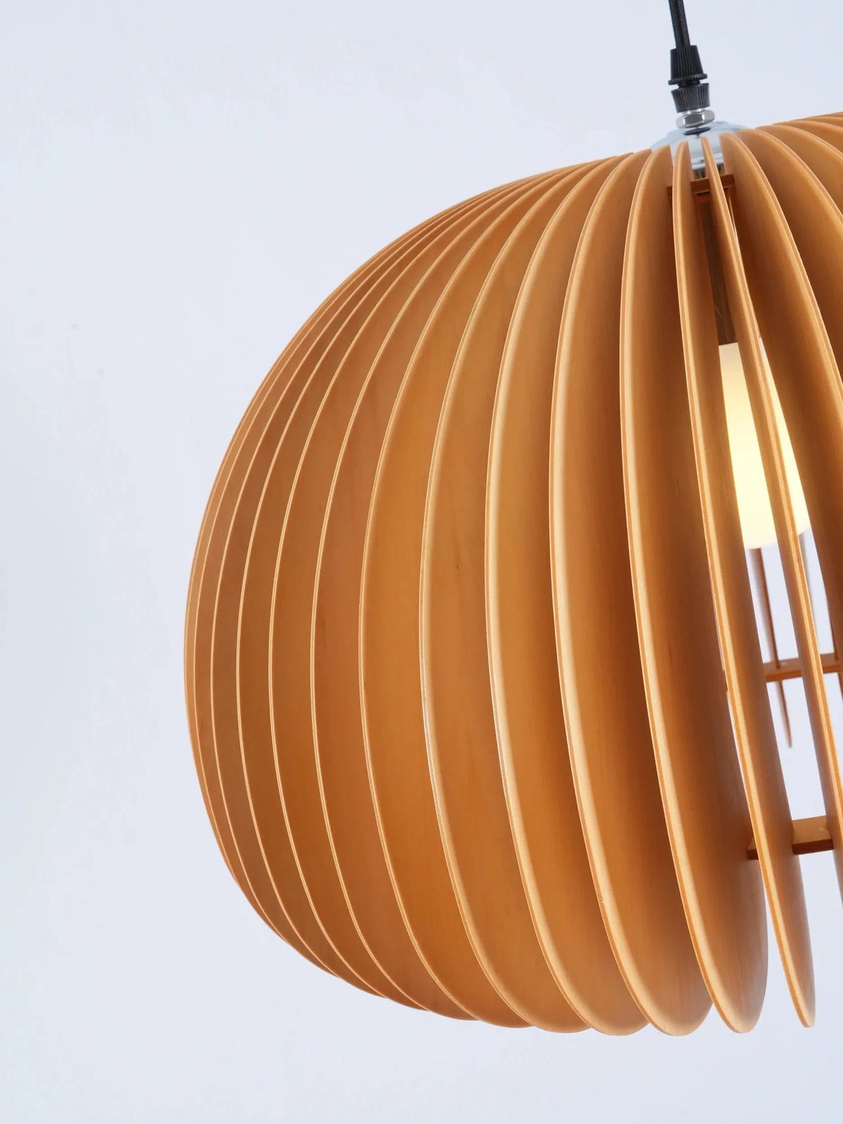 Metavaya Pendant lamp Wood Pumpkin Pendant Light