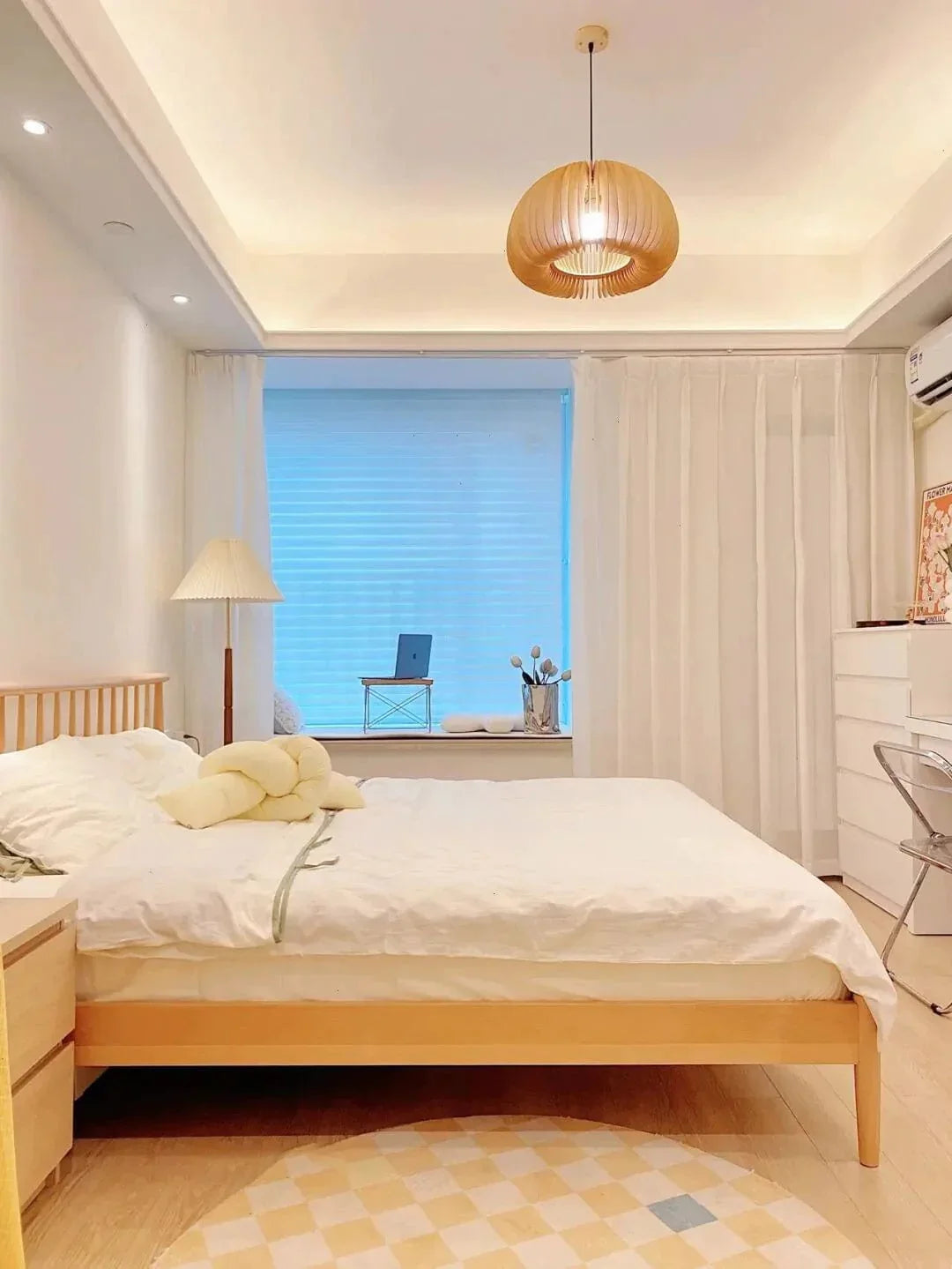 Metavaya Pendant lamp Wood Pumpkin Pendant Light