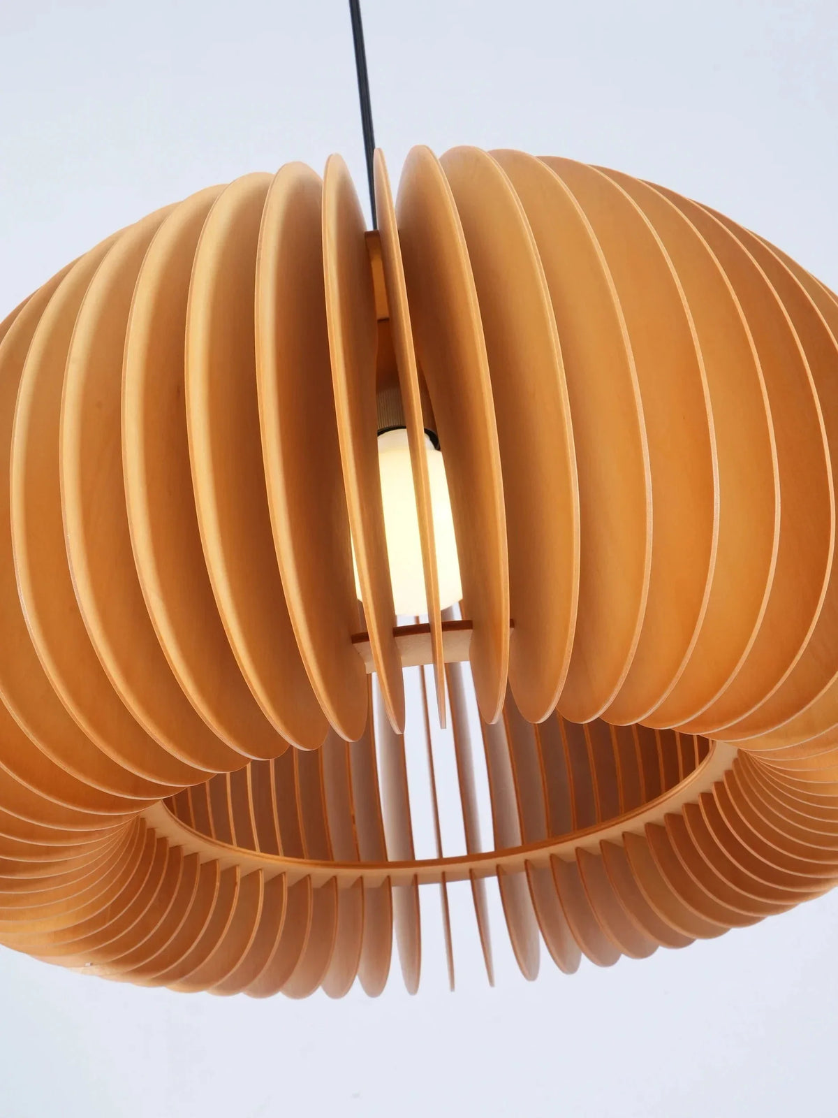 Metavaya Pendant lamp Wood Pumpkin Pendant Light