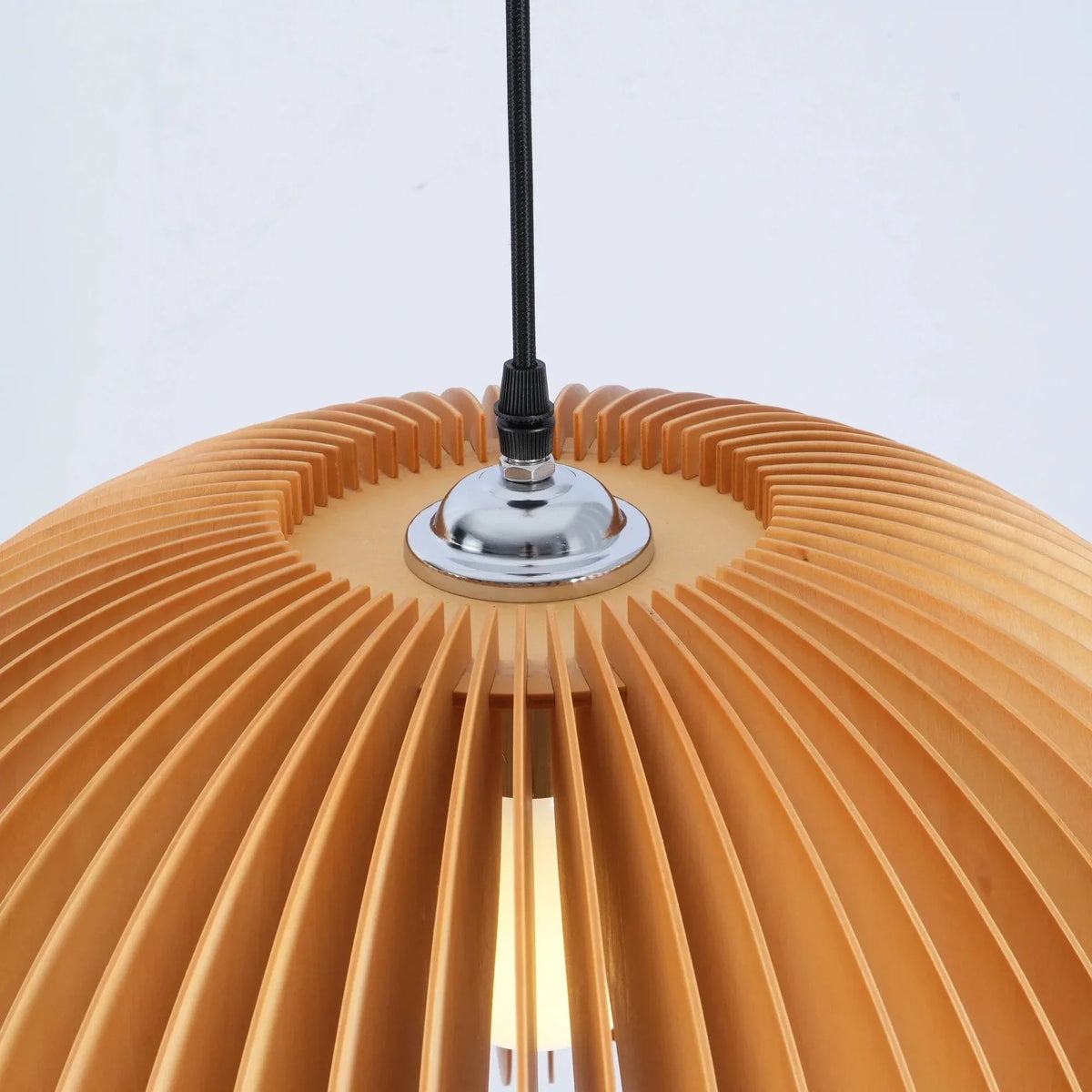 Metavaya Pendant lamp Wood Pumpkin Pendant Light