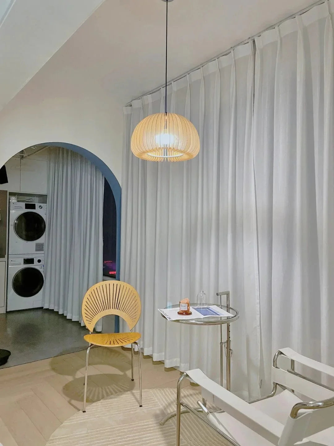 Metavaya Pendant lamp Wood Pumpkin Pendant Light