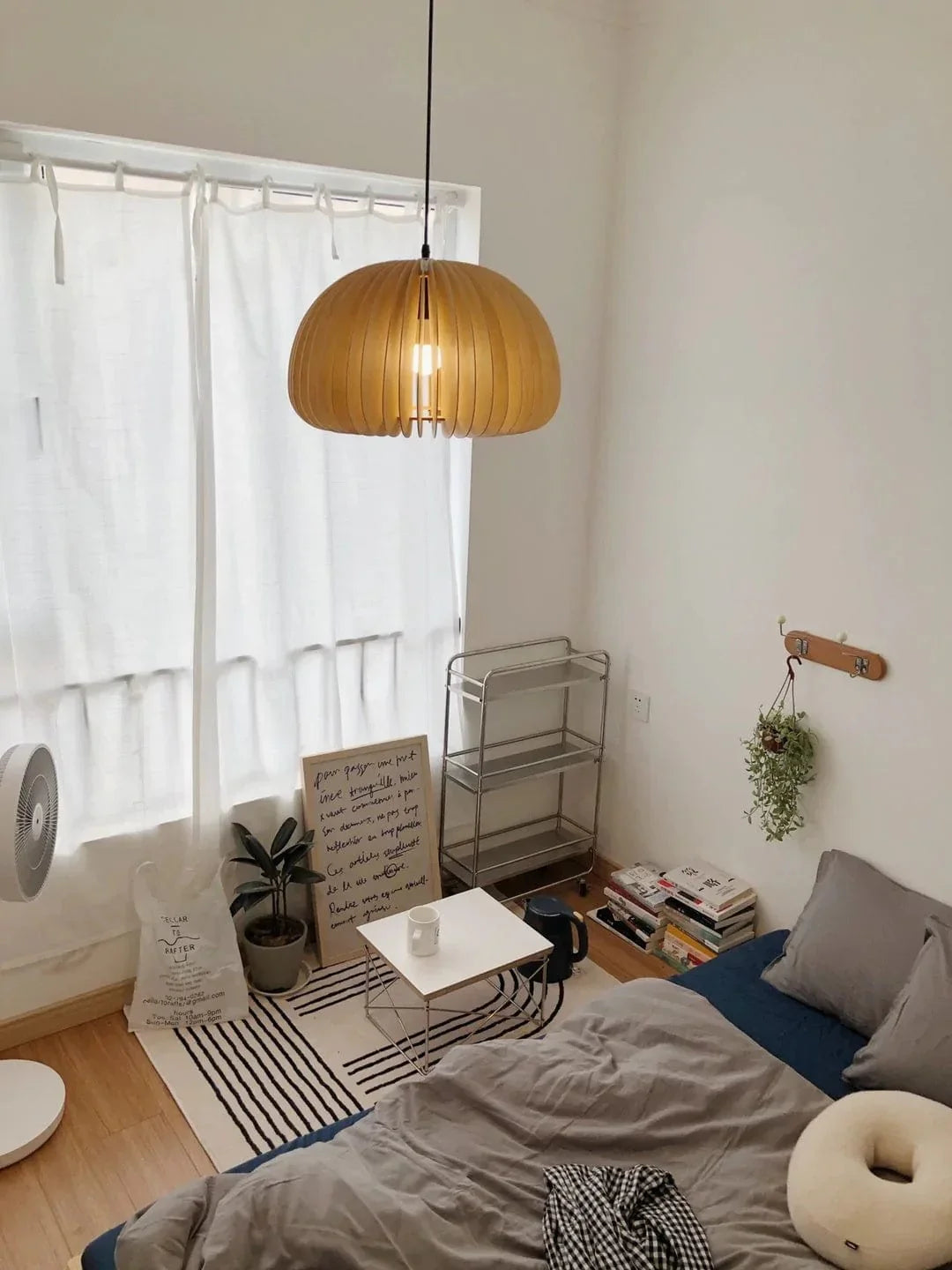 Metavaya Pendant lamp Wood Pumpkin Pendant Light