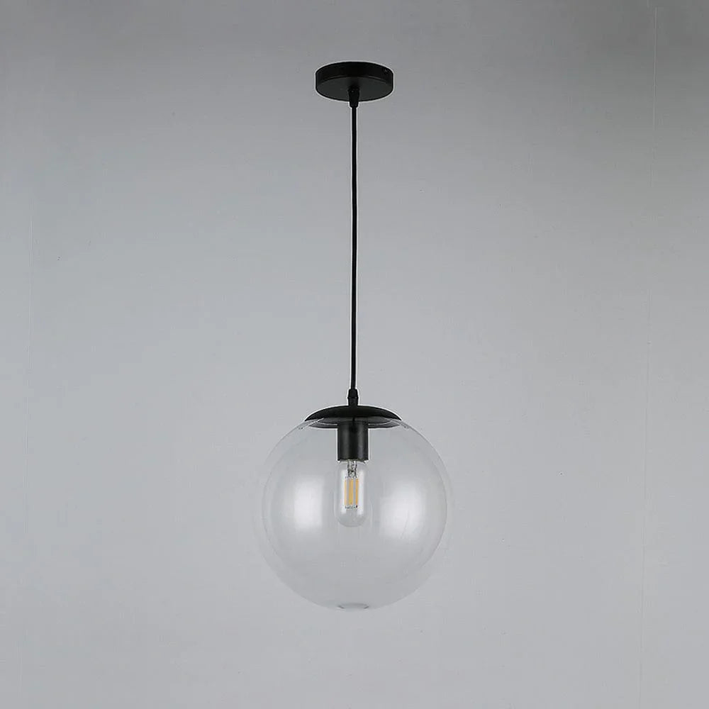 Metavaya Pendant light Dia 15cm x H 15cm / Black Zeno globe Pendant light 653733644234 D202112160005-1