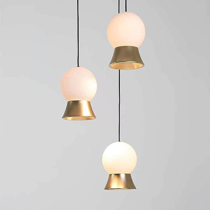 Metavaya Pendant lamp 3 Lights L 20cm x H 150cm / ∅ 7.9″ x H 59.1″ / Gold / Warm White Fuji Pendant Lamp 662668841779 M2023122104-3 Fuji Pendant Lamp | Special Sale