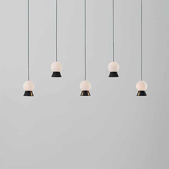 Metavaya Pendant lamp 5 Lights L 110cm x H 150cm / ∅ 43.3″ x H 59.1″ / Black / Warm White Fuji Pendant Lamp 662668841809 M2023122104-6 Fuji Pendant Lamp | Special Sale