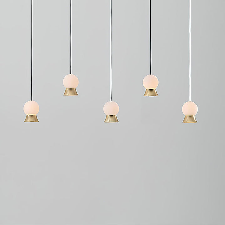 Metavaya Pendant lamp 5 Lights L 110cm x H 150cm / ∅ 43.3″ x H 59.1″ / Gold / Warm White Fuji Pendant Lamp 662668841793 M2023122104-5 Fuji Pendant Lamp | Special Sale