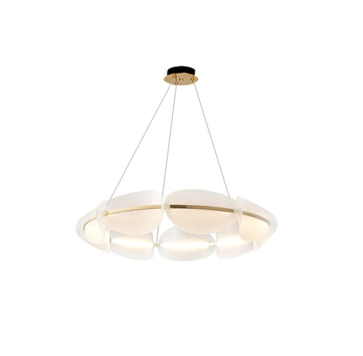 Metavaya Chandelier Dia 80cm x H 18cm / L 31.5″ x H 7.1″ / Gold / Warm White Minimal Modern Chandelier 6938617802752 M2023102105-2