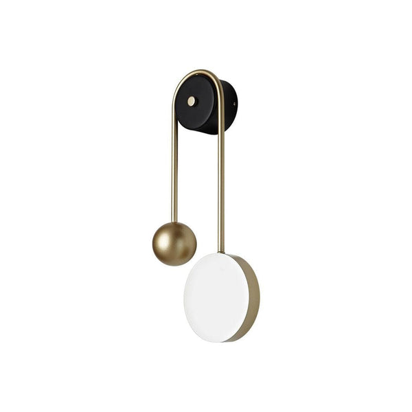 Metavaya Wall light Dia 20cm x H 41cm / ∅ 7.9″ x H 16.1″ / Gold + Black / Warm Light Aimee Single Pendulum Wall Light 6938617818869 M2023120707-1