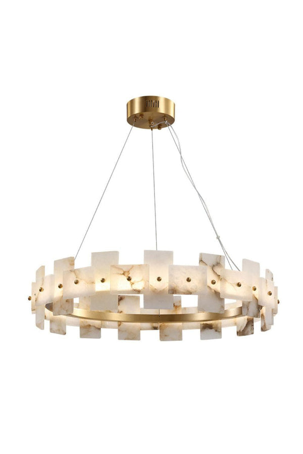 Metavaya Chandelier Alabaster Halo Chandelier