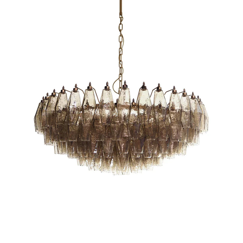 Faceted Smoked Chandelier | Metavaya