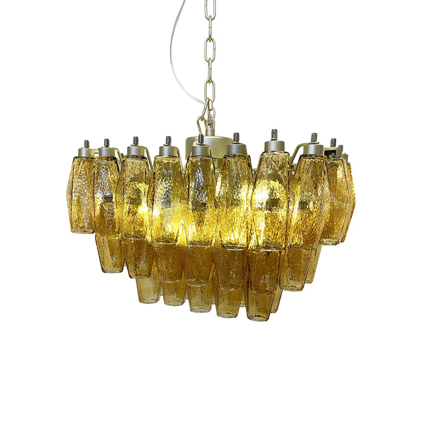 Amber Murano Poliedri Chandelier