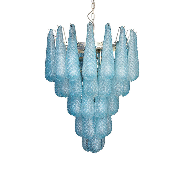 Blue Murano Glass Petals Chandelier