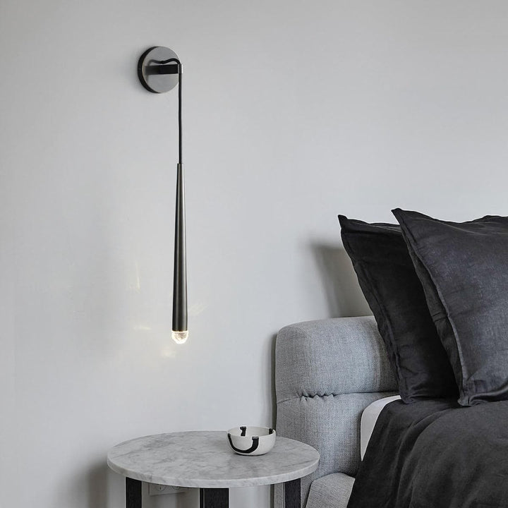 Metavaya Wall lamp Dia 4cm x H 38cm / Blackened / Warm White Brass Spinal Tube Wall Lamp 835936404932 M2022081804-3