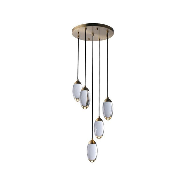 Metavaya Pendant light Style D / Brass / Warm White Brass crystal Pendant Lamp 662668874975 M2023071501-7