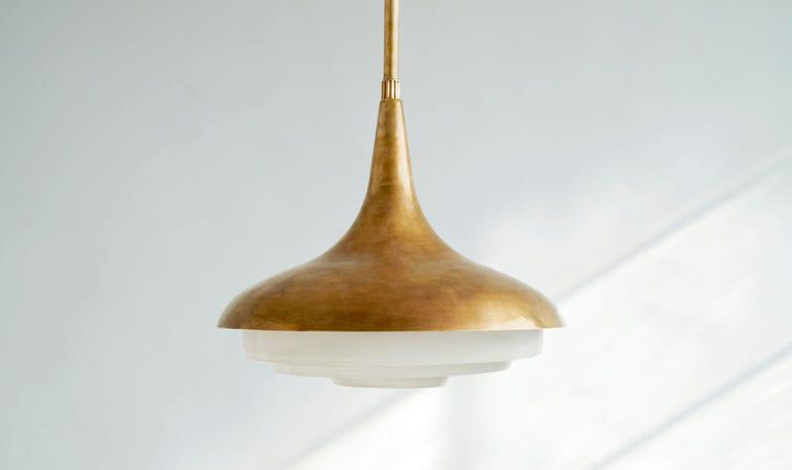 Metavaya Pendant light Dia 45cm x H 40cm / ∅ 17.7″ x H 15.7″ / Bronze+Beige Calyx Pendant light 6938617787912 M2023092802-1