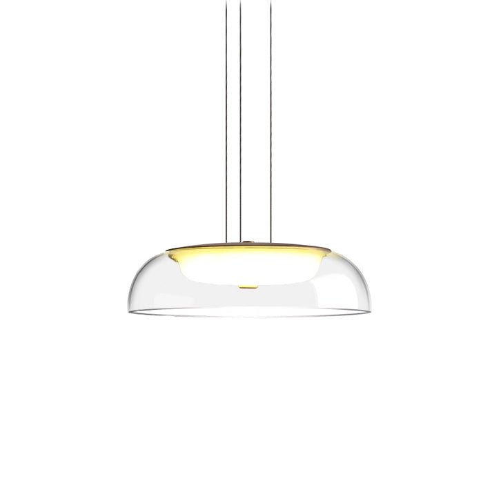 Metavaya Pendant lamp Dia 28cm x H 8cm / ∅ 11.02″ x H 3.15″ / Clear / Warm White Clifton Glass Pendant Lamp 662668906270 M2024011304-3 Clifton Glass Pendant Lamp Sale