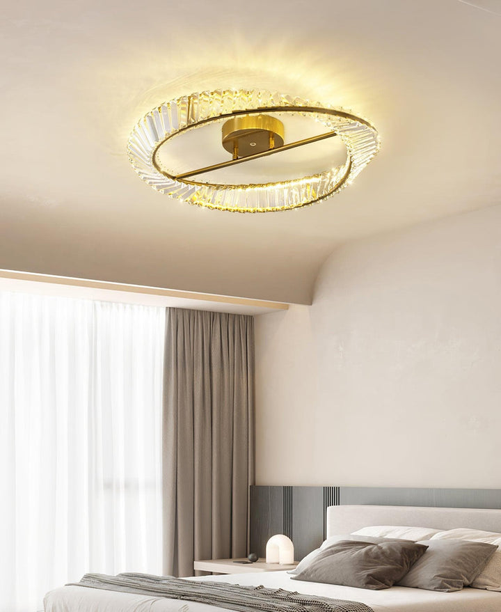 Metavaya Ceiling Lamp Crystal Rings Ceiling Lamp