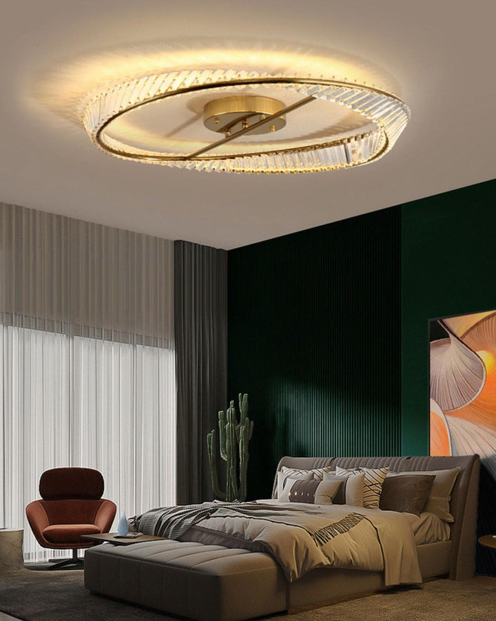 Metavaya Ceiling Lamp Crystal Rings Ceiling Lamp