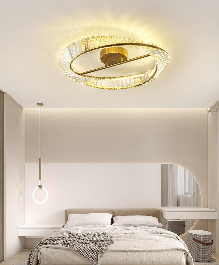 Metavaya Ceiling Lamp Crystal Rings Ceiling Lamp