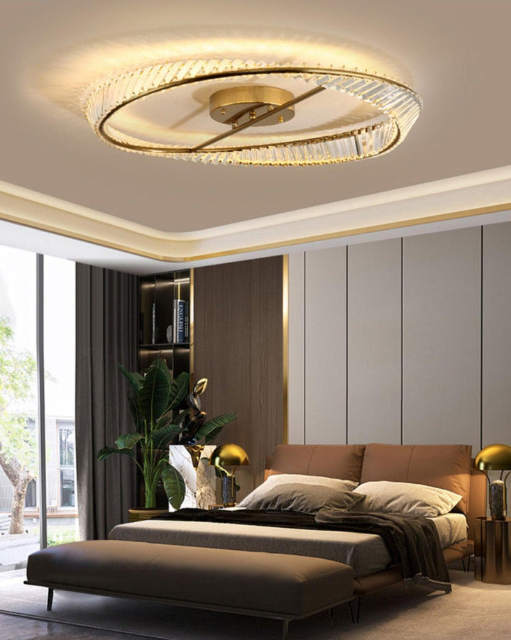 Metavaya Ceiling Lamp Crystal Rings Ceiling Lamp