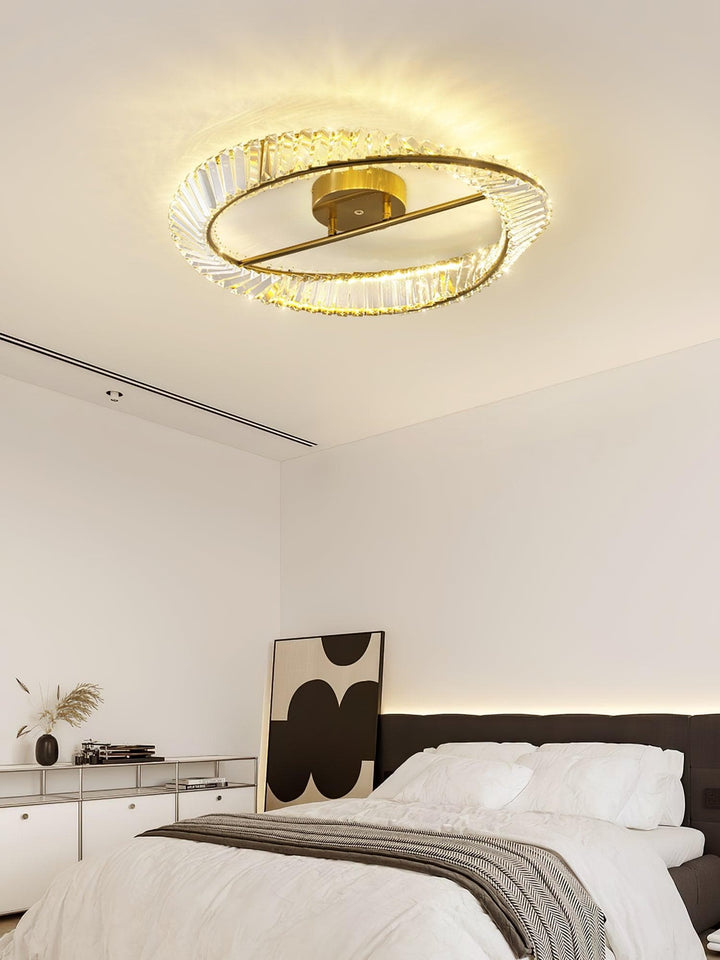 Metavaya Ceiling Lamp Crystal Rings Ceiling Lamp