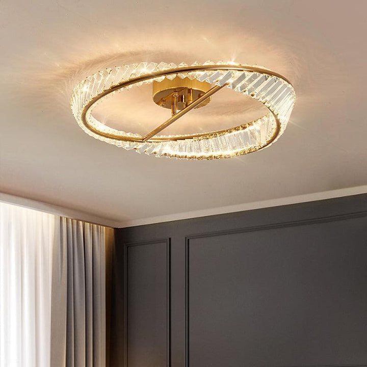 Metavaya Ceiling Lamp Crystal Rings Ceiling Lamp