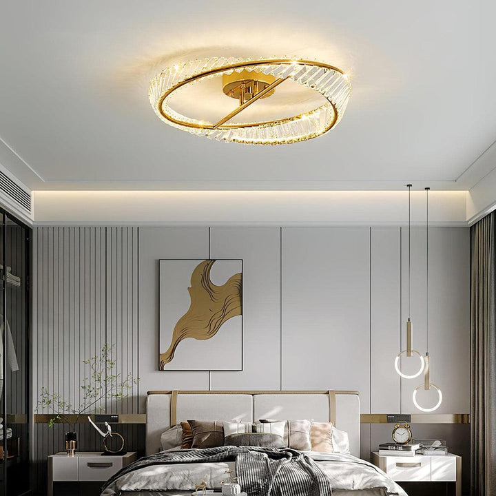 Metavaya Ceiling Lamp Crystal Rings Ceiling Lamp