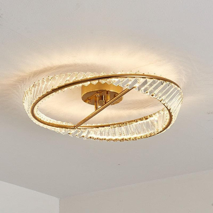 Metavaya Ceiling Lamp Crystal Rings Ceiling Lamp