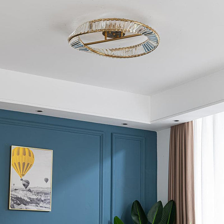 Metavaya Ceiling Lamp Crystal Rings Ceiling Lamp