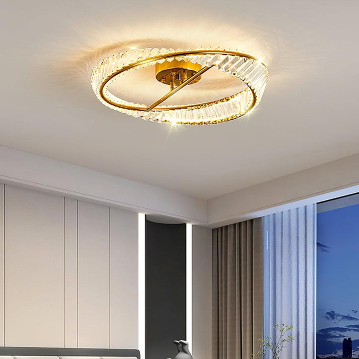 Metavaya Ceiling Lamp Crystal Rings Ceiling Lamp