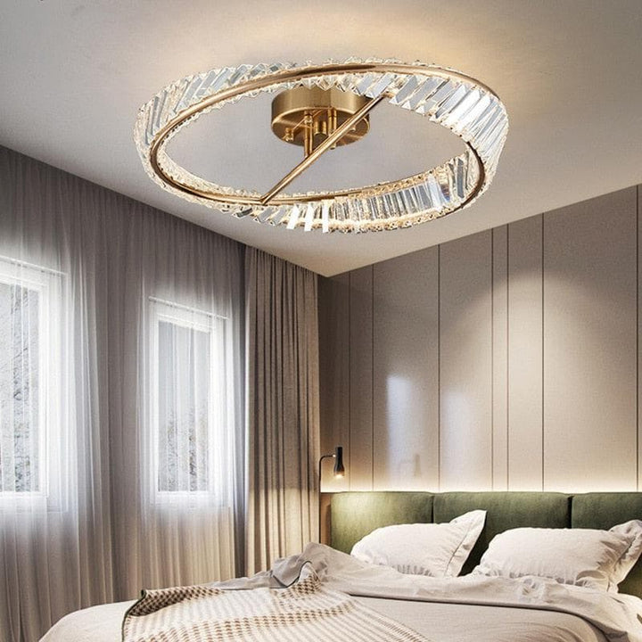 Metavaya Ceiling Lamp Crystal Rings Ceiling Lamp