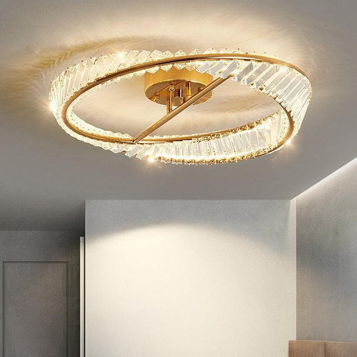 Metavaya Ceiling Lamp Crystal Rings Ceiling Lamp