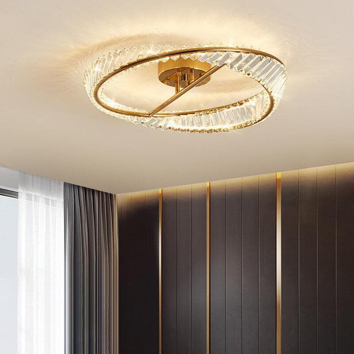 Metavaya Ceiling Lamp Crystal Rings Ceiling Lamp