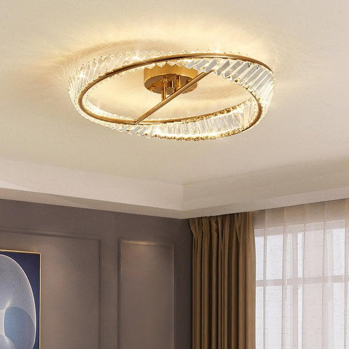 Metavaya Ceiling Lamp Crystal Rings Ceiling Lamp