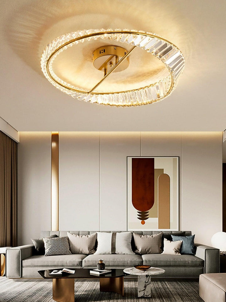 Metavaya Ceiling Lamp Crystal Rings Ceiling Lamp