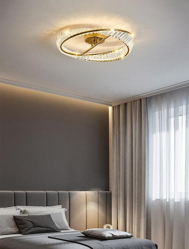 Metavaya Ceiling Lamp Crystal Rings Ceiling Lamp